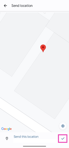 Step 4: Hit the Recenter icon and make sure the pointer is displaying the accurate location.