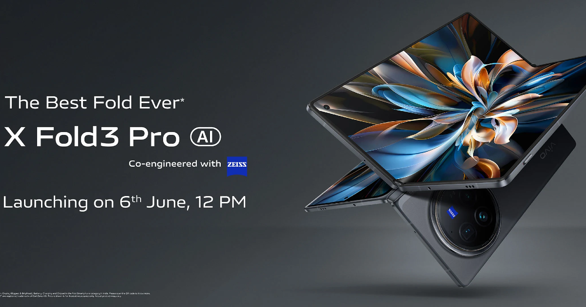 Vivo X Fold 3 Pro India launch confirmed to take place on June 6