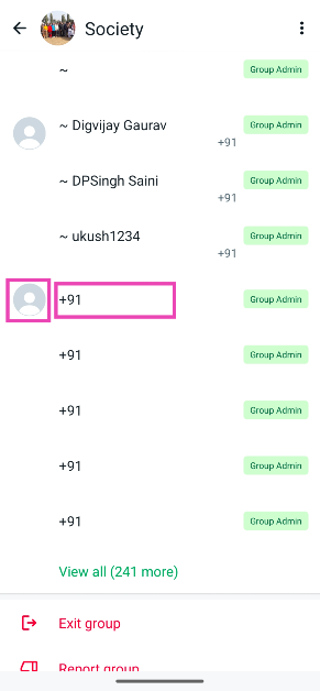 Step 3: Tap on the user’s profile picture or number.