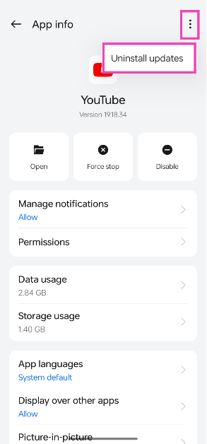 Step 4: Tap the ellipses at the top right corner of the screen. Top 4 Ways to Disable YouTube Shorts on Android and PC (2024)