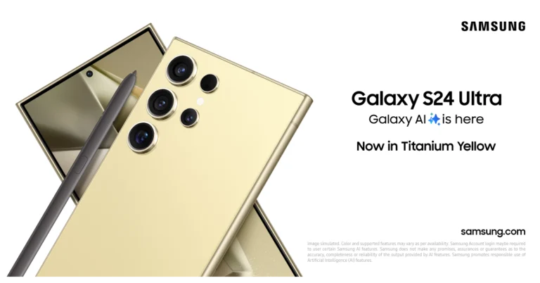 Samsung Galaxy S24 Ultra now comes in a Titanium Yellow variant in India