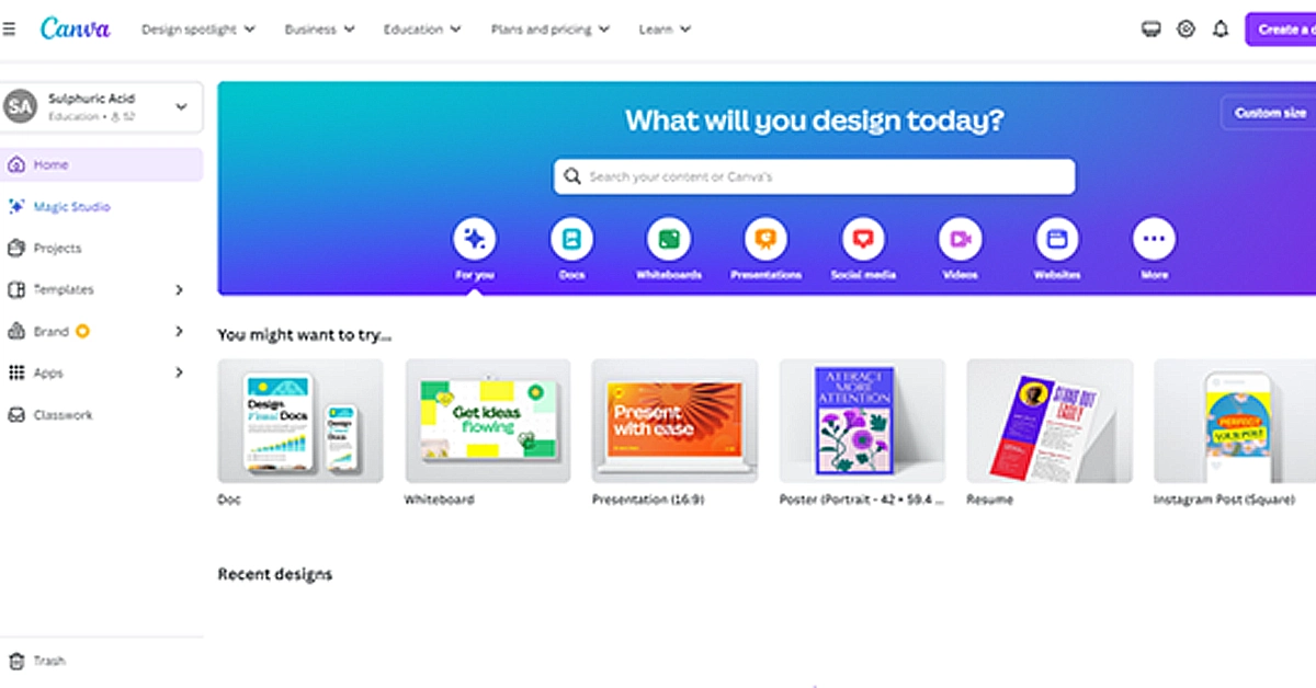 the user interface of Canva desktop.