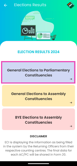 Step 3: Select General Elections to Parliamentary Constituencies.