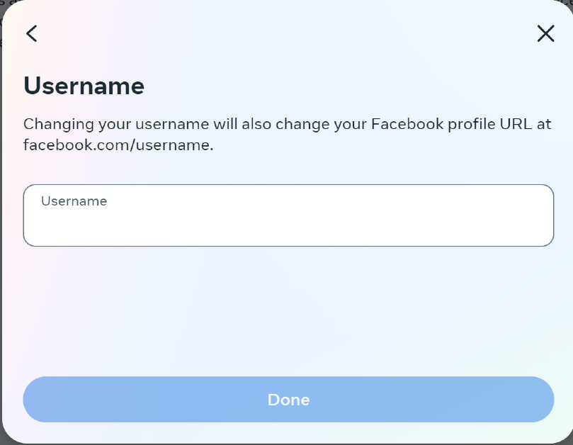 Step 6: Enter your preferred username and hit Done.