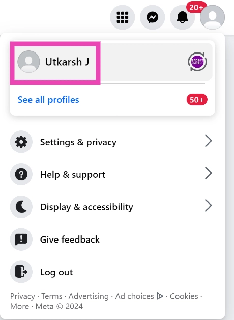 Step 3: Select your profile. How to find your Facebook username? Top 2 Ways (2024)