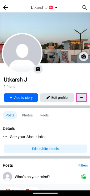 Step 3: Hit the ellipses on your profile. How to find your Facebook username? Top 2 Ways (2024)