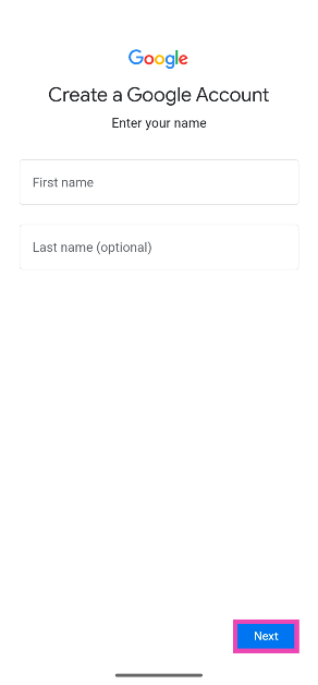 Step 5: Enter your first name and last name. Hit Next. How to create a Gmail account without using a phone number (2024)