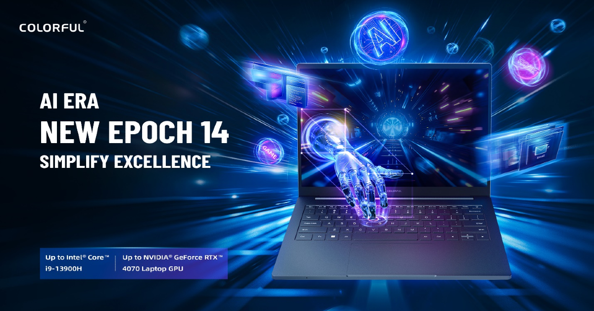 Colorful EPOCH Series laptops with 13th Gen Core i9 processors announced