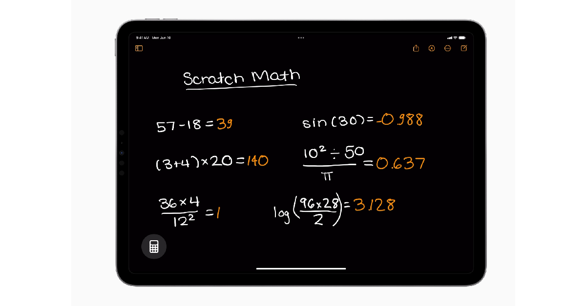 Step 4: Write an equation on the screen using your Apple Pencil Pro. How to use Math Notes on the new Calculator app for iPad?