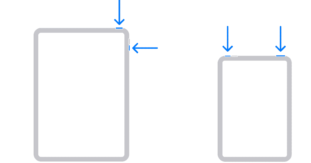 Step 1: Turn off your iPad by pressing the top button and one of the volume keys. Drag the power slider across the screen.