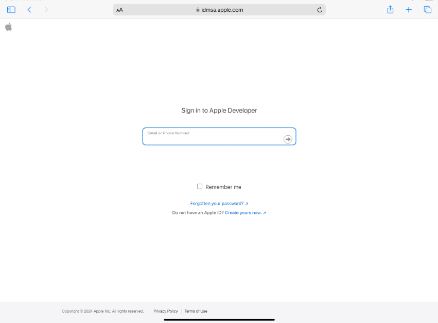 Step 3: Sign in using your Apple ID.