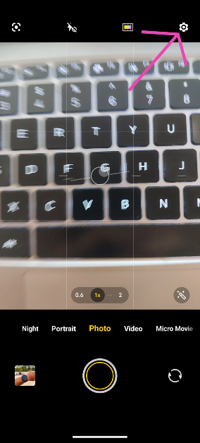 Step 2: Hit the Settings icon at the top right corner of the screen.