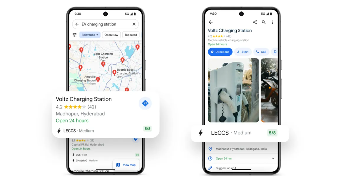 Google Maps is partnering with top providers ElectricPe, Ather, Kazam, and Statiq to bring information on electric vehicle charging stations in India. Through the partnership, consumers can access full information about more than 8,000 charging stations, including plug types and current availability. Users can verify if the station is open and filter based on the type of charger. India is the first nation to get this feature, which is a first for Google Maps as it allows EV charging stations for two-wheelers on the map for the first time. Google intends to increase real-time data availability and dependability while also extending coverage across the country.