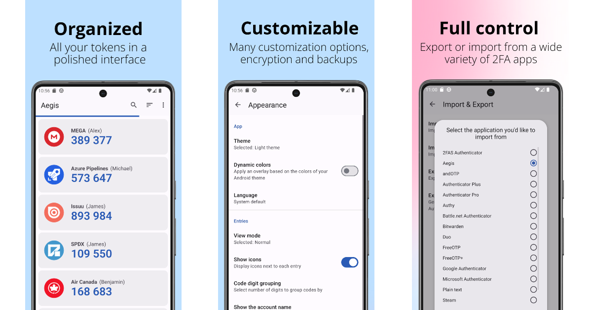 Use Aegis Authenticator