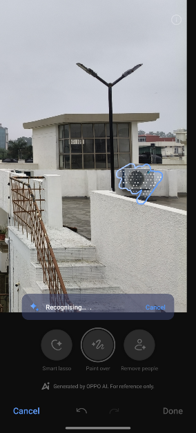 Step 5: If you want to remove an object, use Smart lasso or Paint over to select it. The AI eraser will remove the object. How to use the AI Eraser tool on Oppo smartphones
