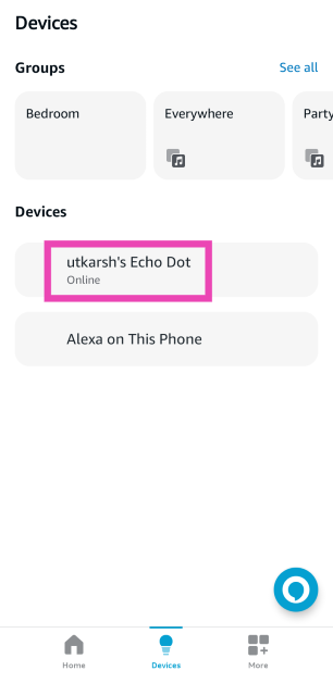 Step 3: Select a device.