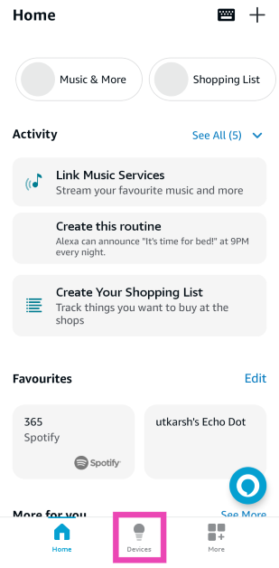 Step 2: Switch to the Devices tab.