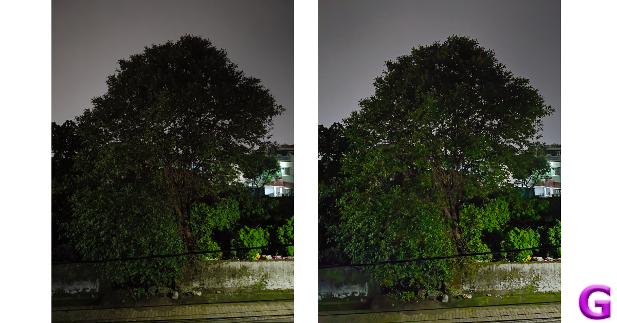 Without Night Mode vs Night Mode
