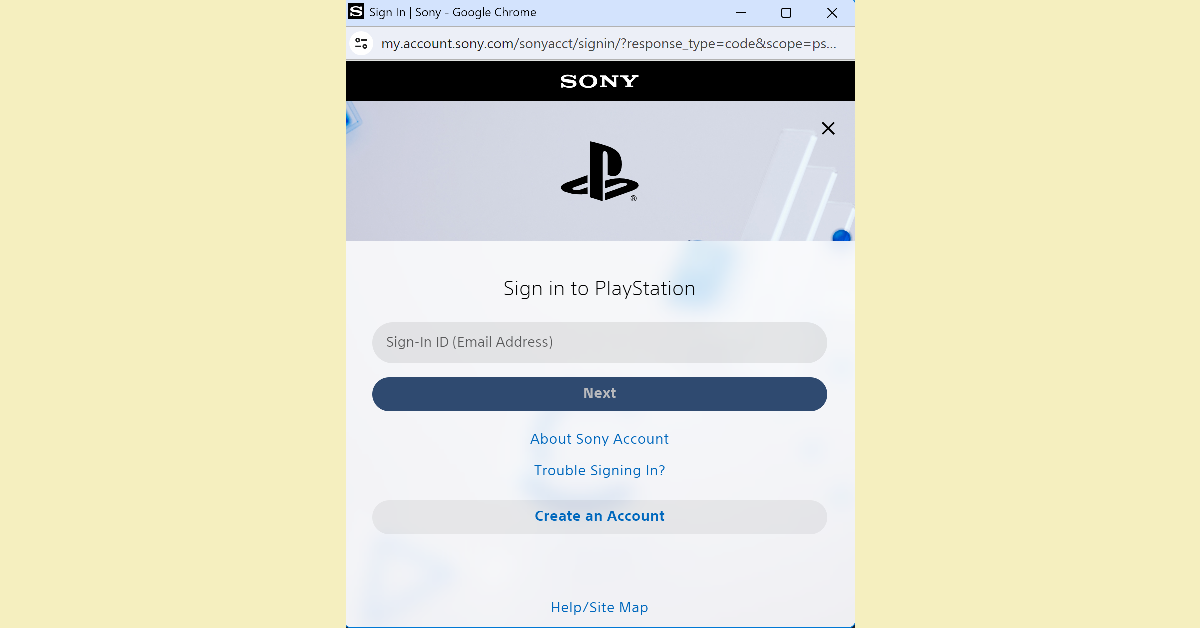 Step 4: Enter your PS account credentials. How to fix ‘Cannot Communicate using SSL’ error on Sony PS4 and PS5