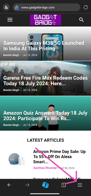 Step 2: Hit the hamburger menu at the bottom of the screen.