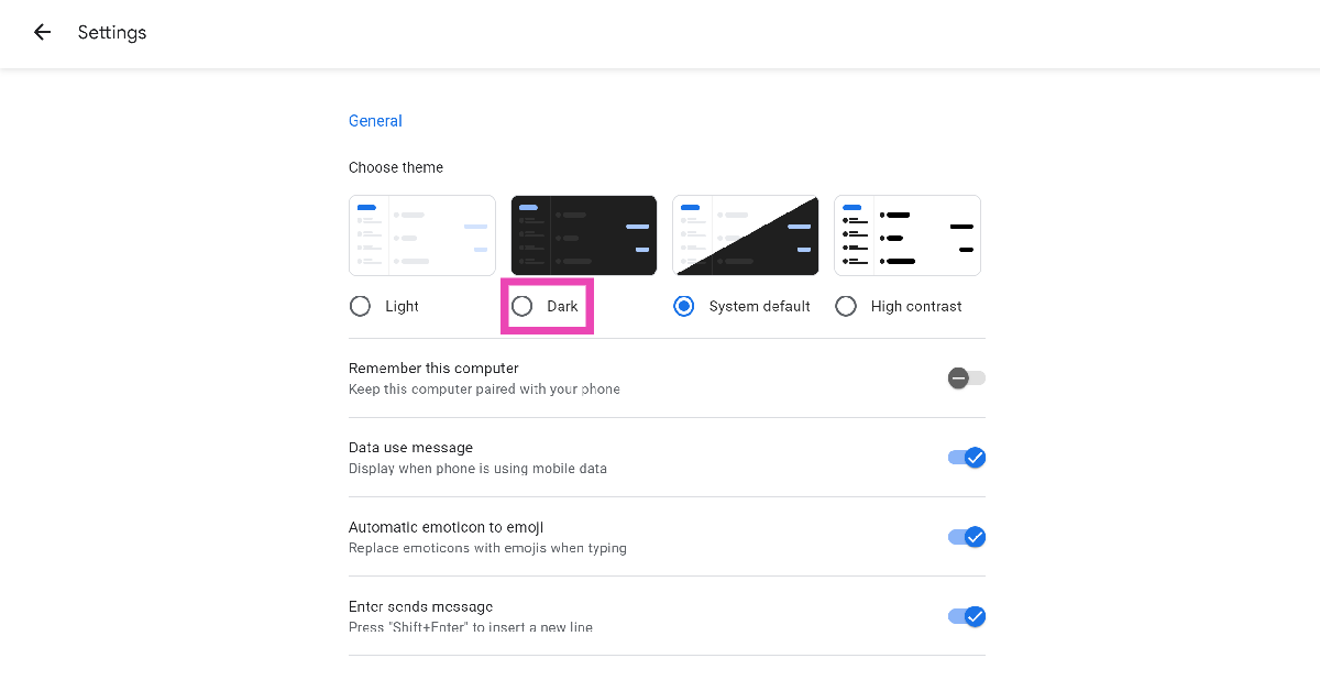 Step 4: Select your preferred colour theme from the list. How to change the chat bubble colour in Google Messages (App & Web)?