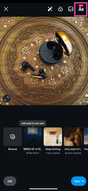 Step 3: Tap the Aa icon at the top right corner of the screen.