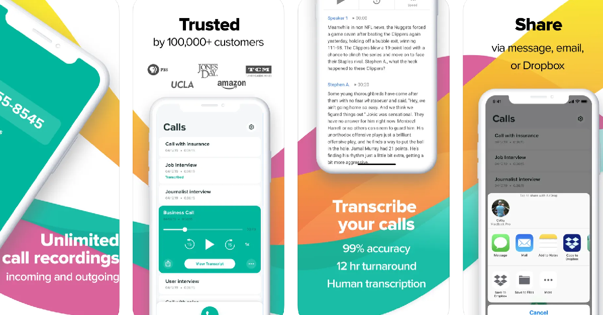 Use a third-party app (Rev Call Recorder)