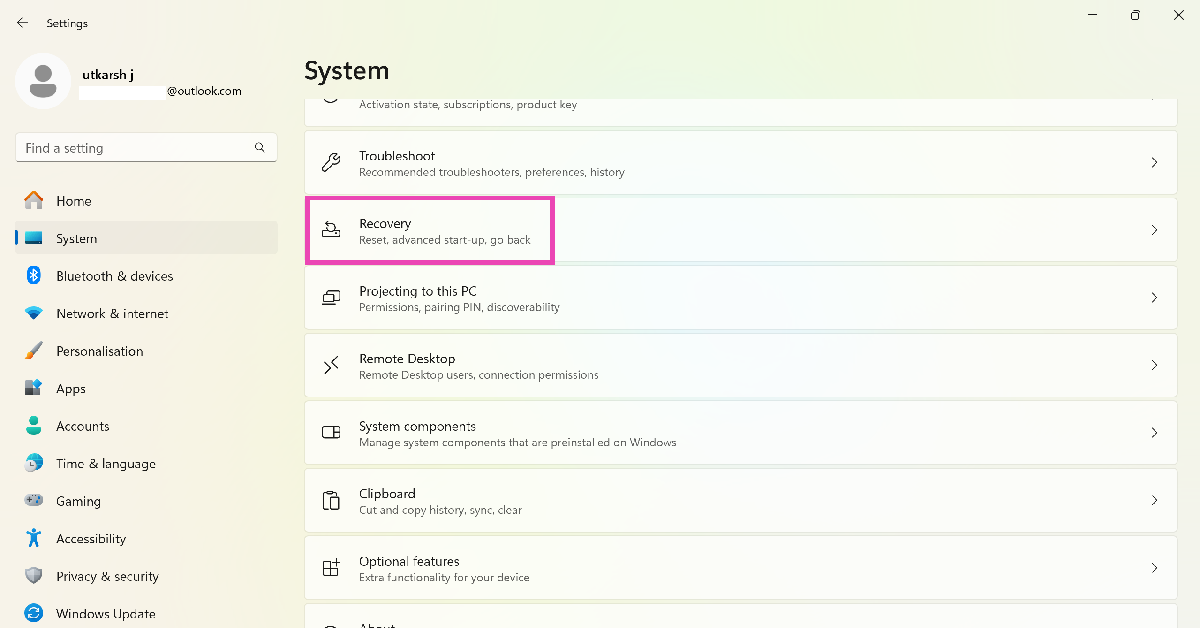 Step 1: Go to Settings and switch to the System tab. Windows 11 PC keeps restarting? Here are 8 fixes (2024) How to restart a Windows 11 PC or laptop in Safe Mode