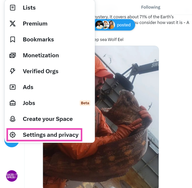 Step 3: Click on Settings and privacy. Top 2 Ways to Make Your X Account (Formerly Twitter) Private
