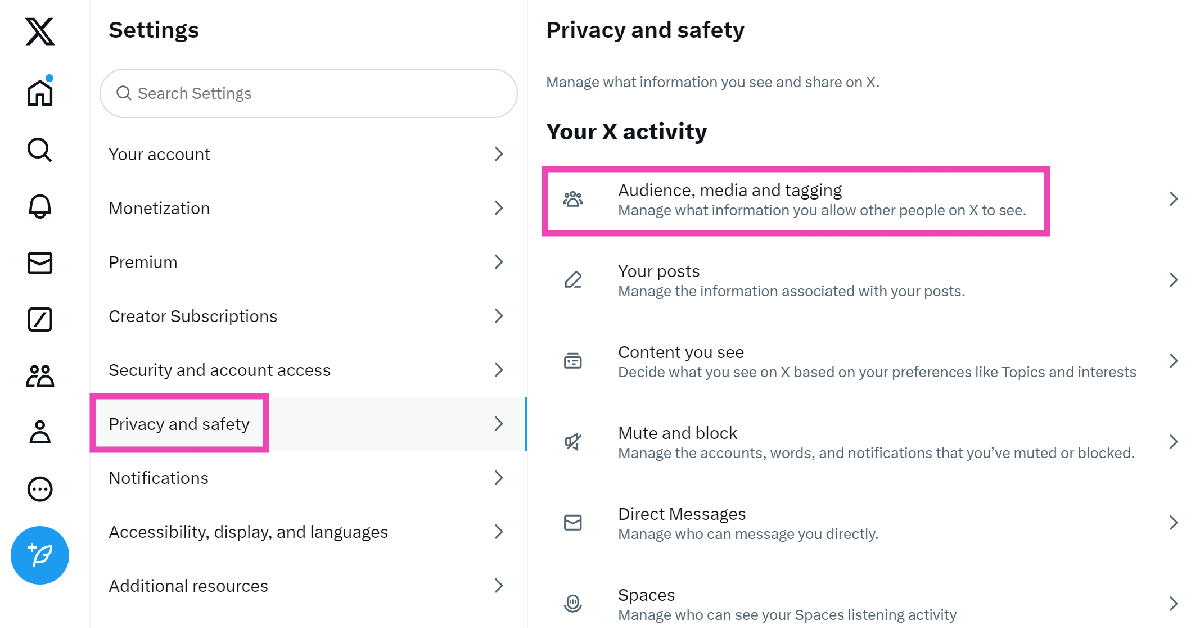 Step 4: Select Privacy and safety from the panel on the left. Top 2 Ways to Make Your X Account (Formerly Twitter) Private