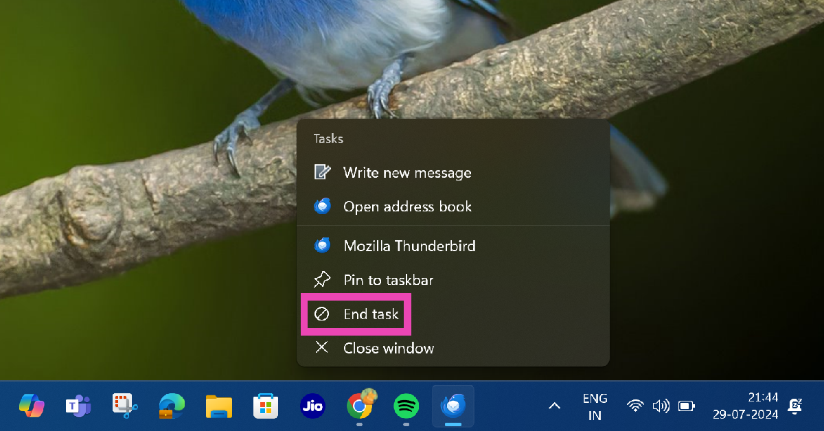 Step 4: Right-click an application on the taskbar. How to turn on the hidden ‘End Task’ option on Windows 11 taskbar (2024)