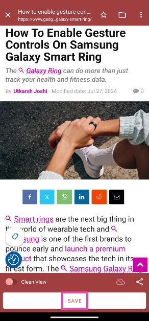 Step 3: Tap on Save at the bottom of the screen. Top 3 ways to save an article or webpage as a PDF on your phone (2024)