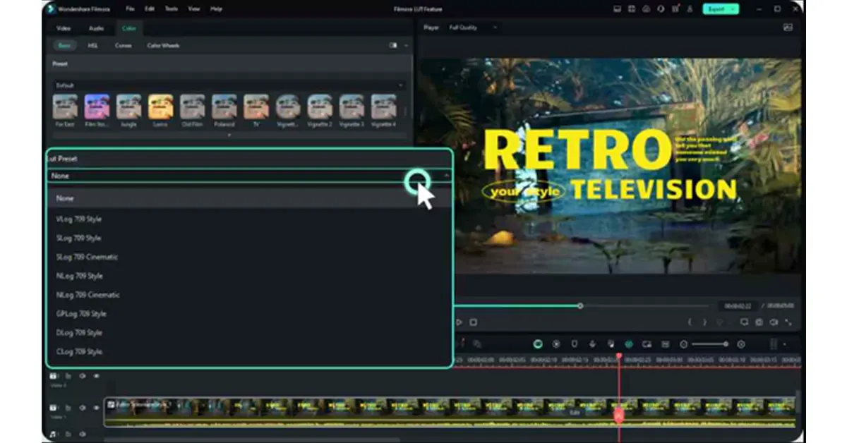 selecting the lut