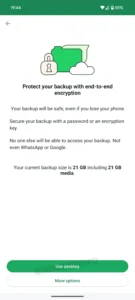 WhatsApp to bring Passkey feature for end-to-end encrypted backups soon