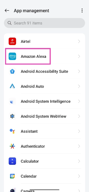 Step 2: Select the app.