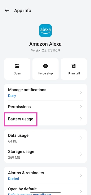 Step 3: Tap on Battery.
