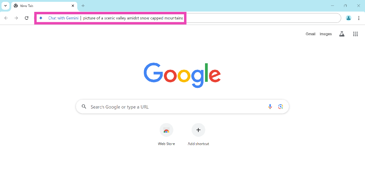 Step 4: Type your prompt or query.