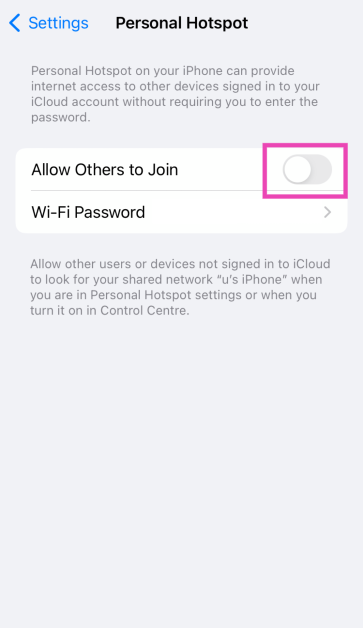 Step 4: Turn the toggle switch back on. 7 Ways to Fix iPhone Personal Hotspot That's Not Working (2024)