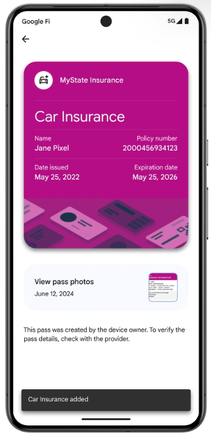 Step 5: Once the document has been scanned, Google Wallet will extract the key details from it. If any of the details are incorrect, edit them before adding them to the pass.