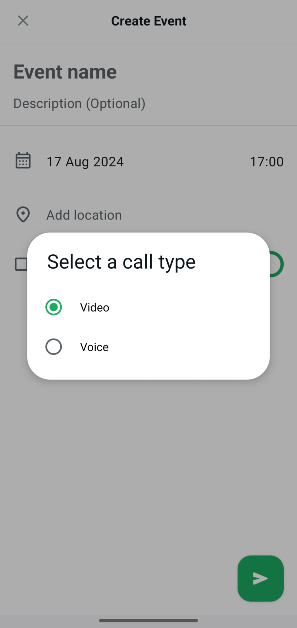 Step 7: Tap on Call type to choose whether you want to create a video or voice call link. How to create an event on WhatsApp (2024)
