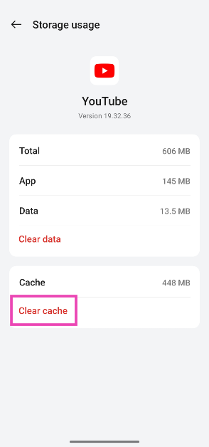 Step 4: Tap on Clear cache. YouTube not displaying text in Dark Mode? Try these 4 fixes