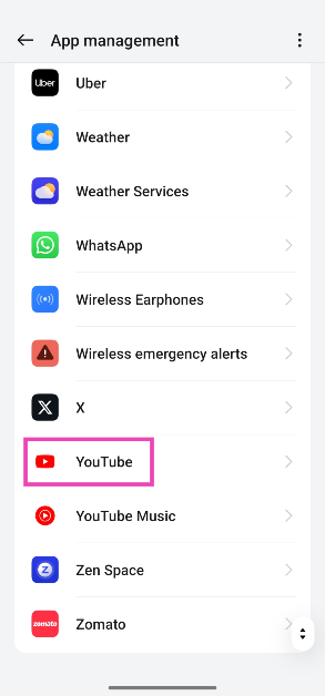 Step 2: Tap on YouTube. YouTube not displaying text in Dark Mode? Try these 4 fixes