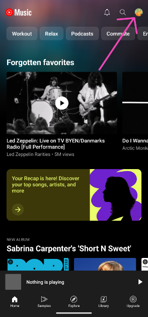 Step 3: Tap your profile picture at the top right corner of the screen.