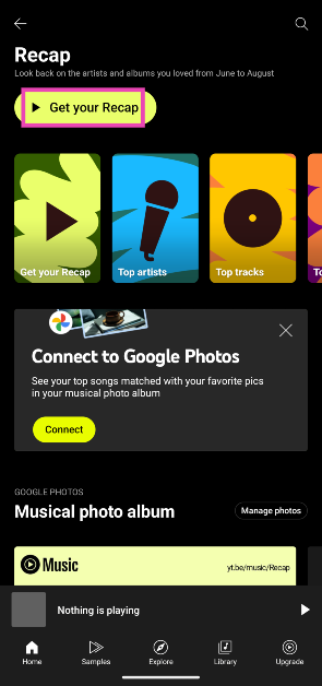Step 4: Select Get your Recap.