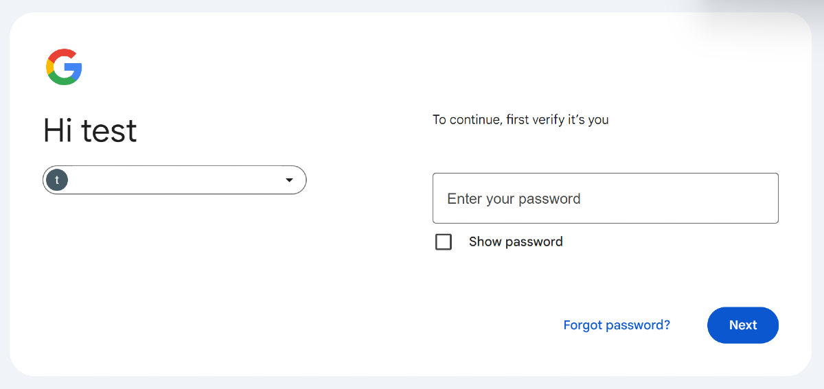 Step 4: Enter your password.