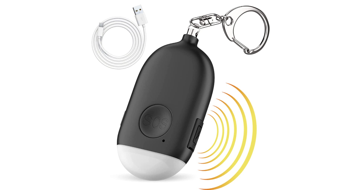 Supvox Self Defence Gadgets Rechargeable Alarm Keychain