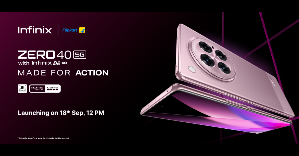 Infinix Zero 40 5G confirmed to launch in India on September 18.