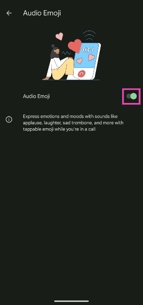 Step 5: Turn off the toggle switch next to Audio Emoji. Here is how you can turn off or disable Audio Emojis on your Android smartphone.