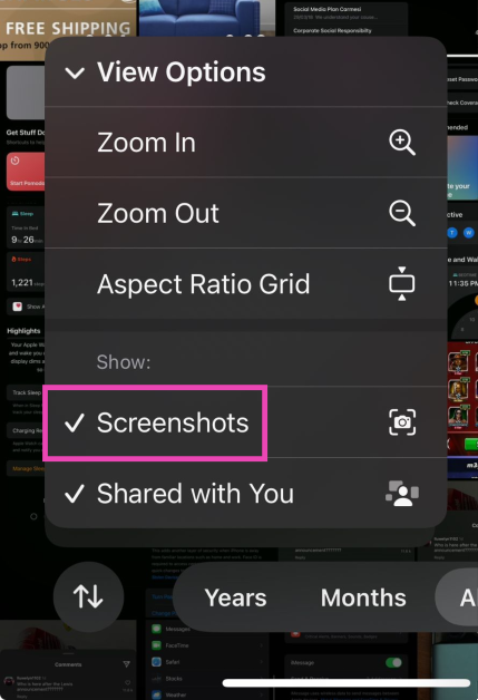 Step 4: Uncheck the Show Screenshots option.