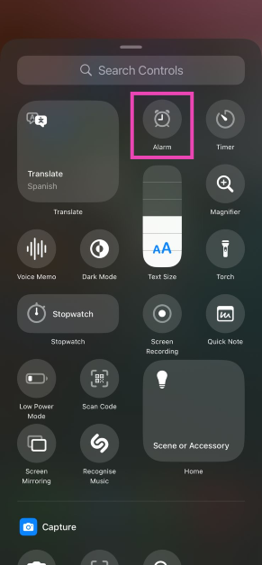 Step 4: Hit the minus icon at the top left corner of a tile to remove it from the Control Center.